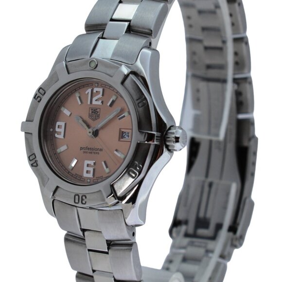 Ladies Tag Heuer 28mm Professional 2000 Exclusive Series Peach Dial Watch WN1314 - Picture 3 of 10